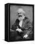 Portrait of German-Born Political Economist and Socialist Karl Marx, 1818-1883-null-Framed Stretched Canvas