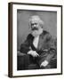 Portrait of German-Born Political Economist and Socialist Karl Marx, 1818-1883-null-Framed Photographic Print