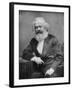 Portrait of German-Born Political Economist and Socialist Karl Marx, 1818-1883-null-Framed Photographic Print