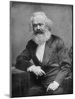 Portrait of German-Born Political Economist and Socialist Karl Marx, 1818-1883-null-Mounted Photographic Print