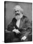 Portrait of German-Born Political Economist and Socialist Karl Marx, 1818-1883-null-Stretched Canvas