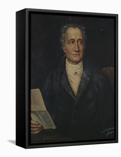 Portrait of German Writer Johann Wolfgang Von Goethe, Painted by Bayer, Late 19th Century-Joseph Carl Stieler-Framed Stretched Canvas