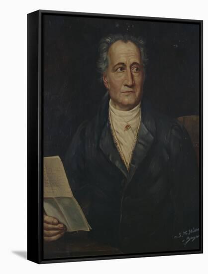 Portrait of German Writer Johann Wolfgang Von Goethe, Painted by Bayer, Late 19th Century-Joseph Carl Stieler-Framed Stretched Canvas