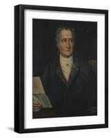 Portrait of German Writer Johann Wolfgang Von Goethe, Painted by Bayer, Late 19th Century-Joseph Carl Stieler-Framed Giclee Print