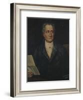 Portrait of German Writer Johann Wolfgang Von Goethe, Painted by Bayer, Late 19th Century-Joseph Carl Stieler-Framed Giclee Print