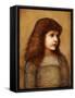 Portrait of Gertie Lewis, Half Length, 1879-80-Edward Burne-Jones-Framed Stretched Canvas