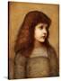 Portrait of Gertie Lewis, Half-Length-Edward Burne-Jones-Stretched Canvas