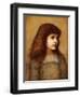 Portrait of Gertie Lewis, Half-Length-Edward Burne-Jones-Framed Giclee Print