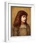 Portrait of Gertie Lewis, Half-Length-Edward Burne-Jones-Framed Giclee Print