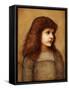 Portrait of Gertie Lewis, Half-Length-Edward Burne-Jones-Framed Stretched Canvas