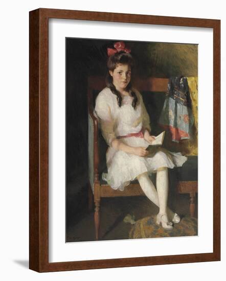 Portrait of Gertrude Russell, 1915-Frank Weston Benson-Framed Premium Giclee Print