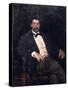 Portrait of Giacomo Puccini-Veruda-Stretched Canvas