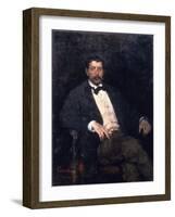 Portrait of Giacomo Puccini-Veruda-Framed Giclee Print