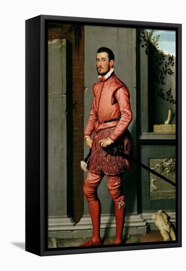 Portrait of Gian Gerolamo Grumelli, Italian Statesman and Noble, 1560-Giovanni Battista Moroni-Framed Stretched Canvas