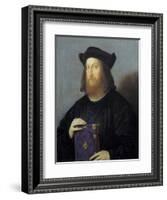 Portrait of Giangiorgio Trissino by Vincenzo Catena-null-Framed Giclee Print