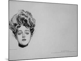 Portrait of "Gibson Girl," from Drawings Including Weaker Sex: the Story of a Susceptible Bachelor-Charles Dana Gibson-Mounted Photographic Print