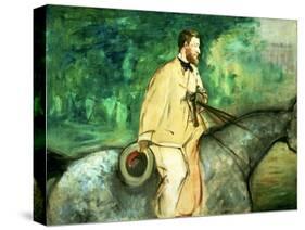 Portrait of Gillaudin on a Horse-Edouard Manet-Stretched Canvas