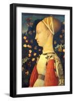Portrait of Ginevra D' Este-Pisanello Antonio di Puccio Pisano-Framed Giclee Print
