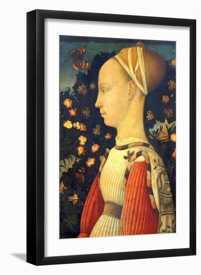 Portrait of Ginevra D' Este-Pisanello Antonio di Puccio Pisano-Framed Giclee Print