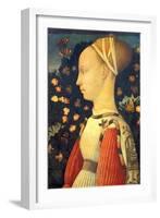 Portrait of Ginevra D' Este-Pisanello Antonio di Puccio Pisano-Framed Giclee Print