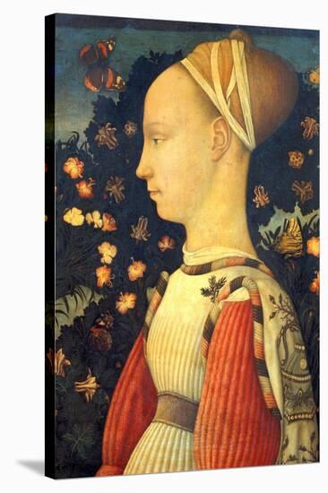Portrait of Ginevra D' Este-Pisanello Antonio di Puccio Pisano-Stretched Canvas