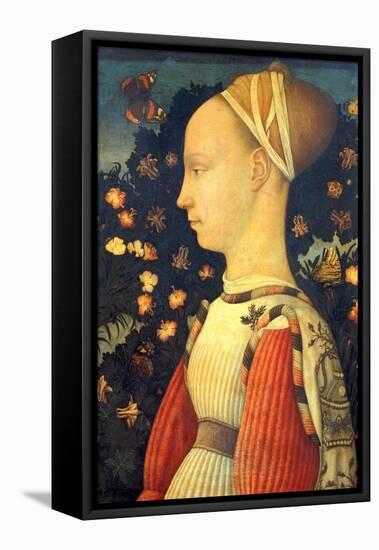 Portrait of Ginevra D' Este-Pisanello Antonio di Puccio Pisano-Framed Stretched Canvas