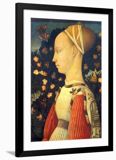 Portrait of Ginevra D' Este-Pisanello Antonio di Puccio Pisano-Framed Giclee Print