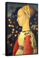 Portrait of Ginevra D' Este-Pisanello Antonio di Puccio Pisano-Framed Stretched Canvas