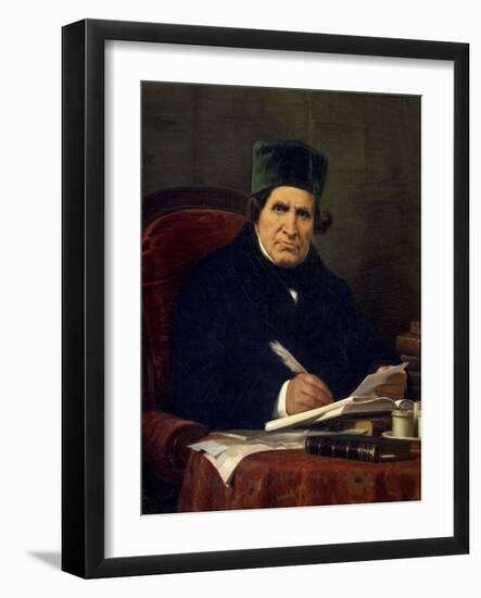 Portrait of Giovan Battista Niccolini, Italian Playwright and Patriot-Stefano Ussi-Framed Giclee Print