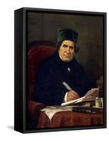 Portrait of Giovan Battista Niccolini, Italian Playwright and Patriot-Stefano Ussi-Framed Stretched Canvas