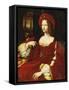 Portrait of Giovanna of Aragon, Seated Three-Quarter Length, in Her Chamber-Raphael-Framed Stretched Canvas