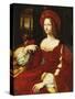 Portrait of Giovanna of Aragon, Seated Three-Quarter Length, in Her Chamber-Raphael-Stretched Canvas