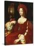 Portrait of Giovanna of Aragon, Seated Three-Quarter Length, in Her Chamber-Raphael-Stretched Canvas