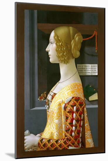 Portrait of Giovanna Tornabuoni, 1489-90-Domenico Ghirlandaio-Mounted Giclee Print