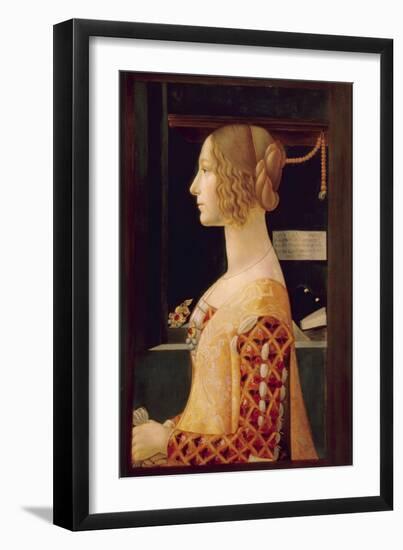 Portrait of Giovanna Tornabuoni, C.1899-Domenico Ghirlandaio-Framed Premium Giclee Print