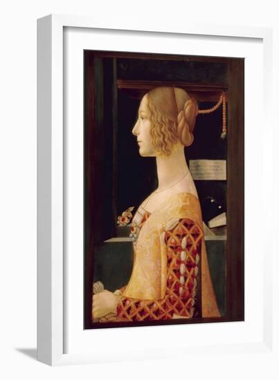 Portrait of Giovanna Tornabuoni, C.1899-Domenico Ghirlandaio-Framed Giclee Print