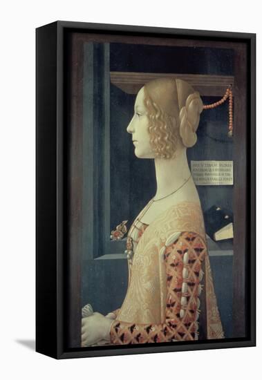 Portrait of Giovanna Tornabuoni-Domenico Ghirlandaio-Framed Stretched Canvas