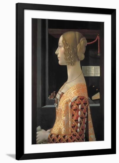 Portrait of Giovanna Tornabuoni-Domenico Ghirlandaio-Framed Premium Giclee Print