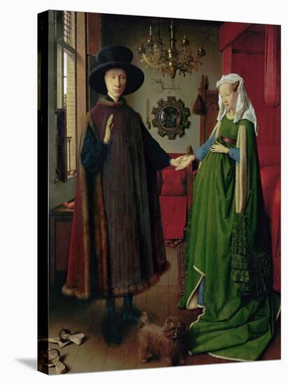 Portrait of Giovanni Arnolfini and his Wife, c.1434-Jan van Eyck-Stretched Canvas