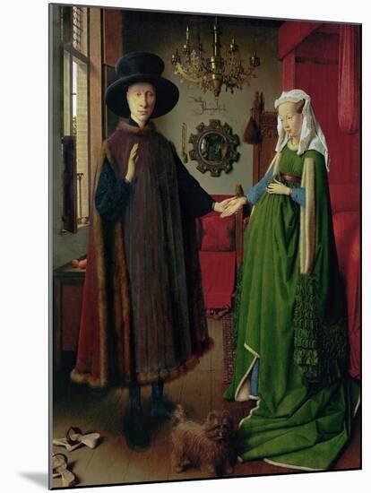 Portrait of Giovanni Arnolfini and his Wife, c.1434-Jan van Eyck-Mounted Giclee Print