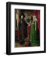 Portrait of Giovanni Arnolfini and his Wife, c.1434-Jan van Eyck-Framed Premium Giclee Print