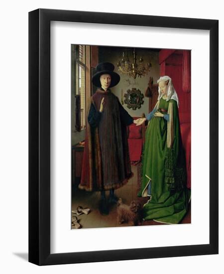 Portrait of Giovanni Arnolfini and his Wife, c.1434-Jan van Eyck-Framed Premium Giclee Print