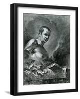 Portrait of Giovanni Battista Piranesi (1720-78), 1750-Francesco Polanzani-Framed Giclee Print