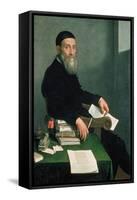 Portrait of Giovanni Bressani-Giovanni Battista Moroni-Framed Stretched Canvas