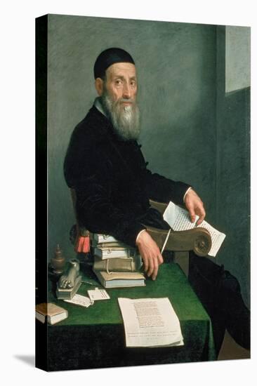 Portrait of Giovanni Bressani-Giovanni Battista Moroni-Stretched Canvas