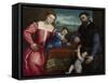 Portrait of Giovanni Della Volta with His Wife and Children, 1547-Lorenzo Lotto-Framed Stretched Canvas