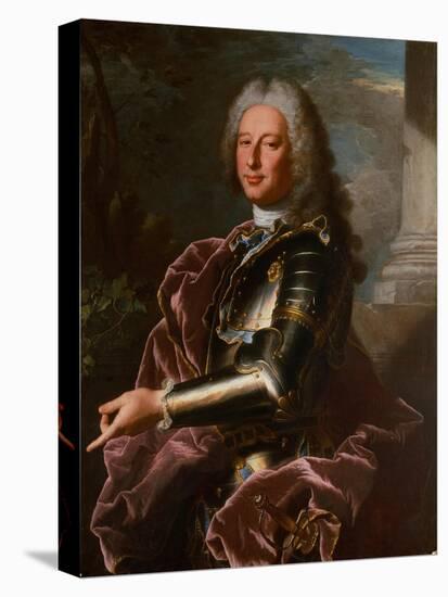 Portrait of Giovanni Francesco II Brignole Sale, Duke of Genoa 1746-1748-Hyacinthe Rigaud-Stretched Canvas