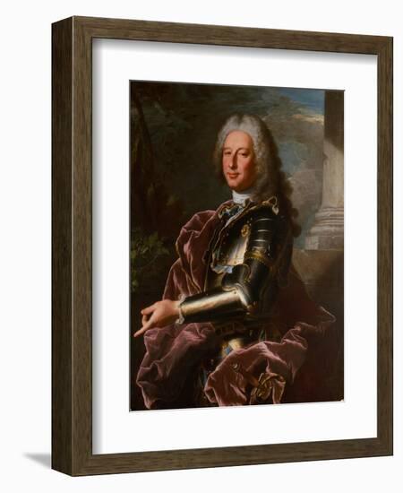 Portrait of Giovanni Francesco II Brignole Sale, Duke of Genoa 1746-1748-Hyacinthe Rigaud-Framed Giclee Print