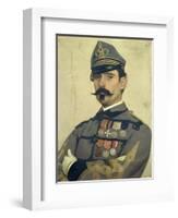 Portrait of Giovanni Maria Damiani Wearing Garibaldi's Army Uniform-Antonio Puccinelli-Framed Giclee Print