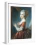 Portrait of Girl with Harp-Louis Vigee-Framed Giclee Print